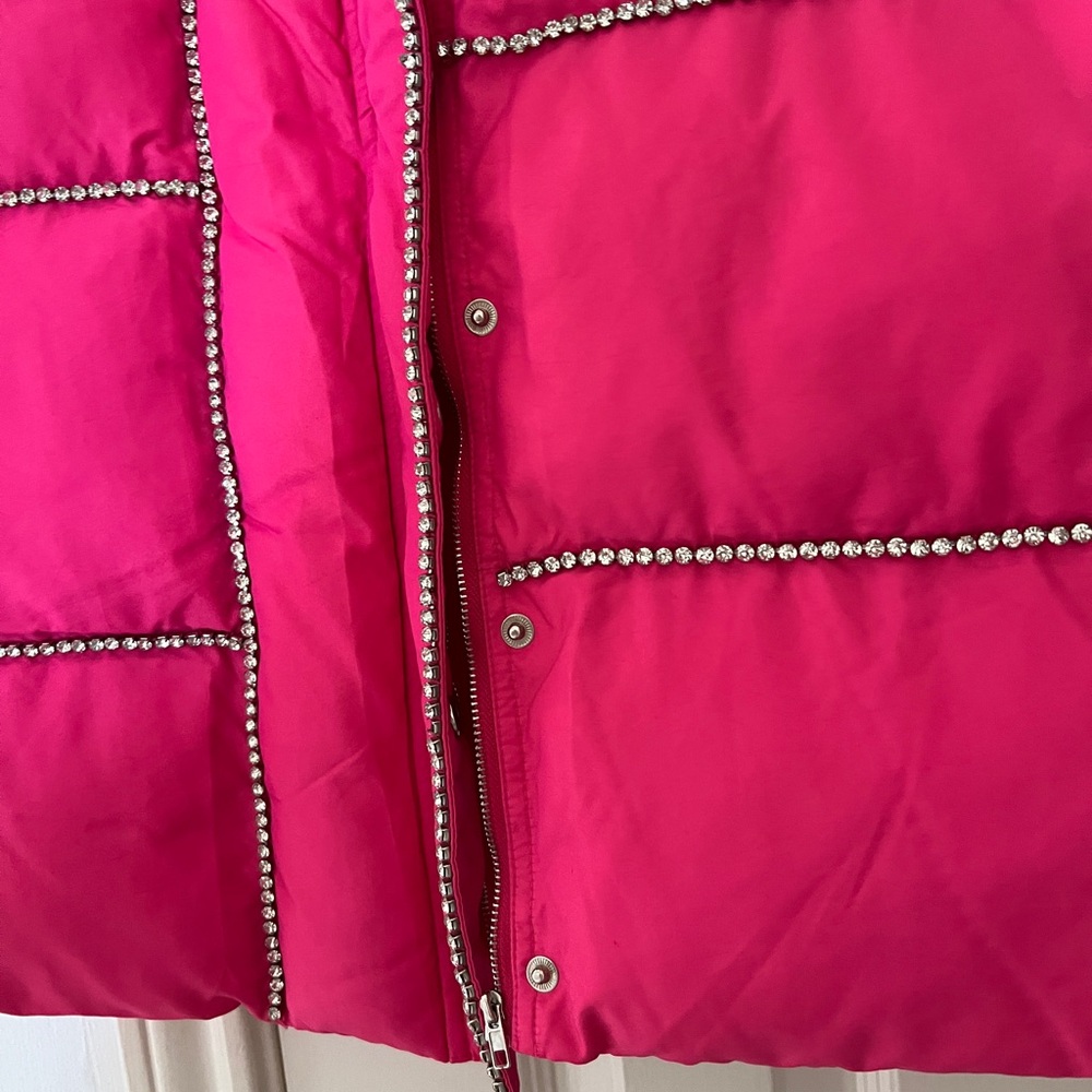 TCEC Fuchsia Rhinestone Puffer Vest - Picture 5 of 5